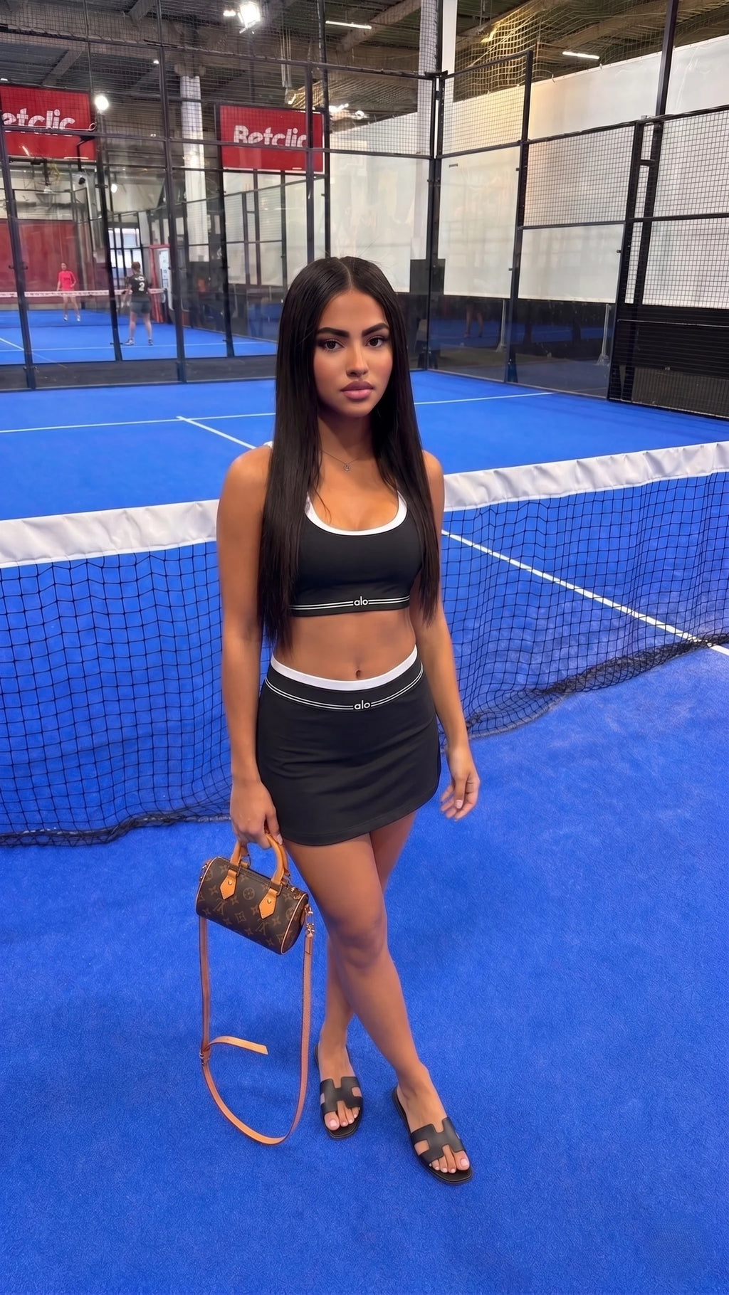 Alo Airbrush skirt and top set