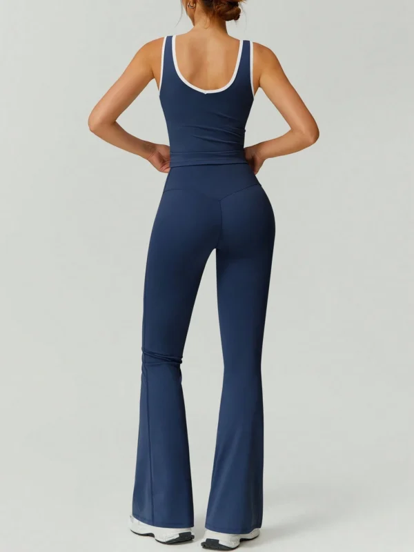 alo yoga v waist 2 pieces bleu dos
