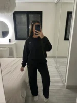 Ensemble noir pull et pantalon - Collection Signature Nuluyafit