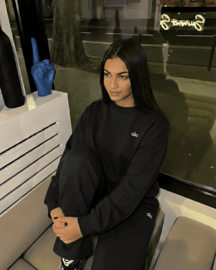 Ensemble noir pull et pantalon - Collection Signature Nuluyafit