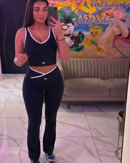 Ensemble 2 pièces noir Collection v-waist - Nuluyafit