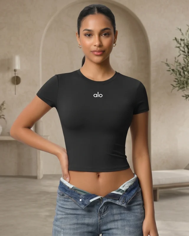 tshirt haut alo noir vue avant