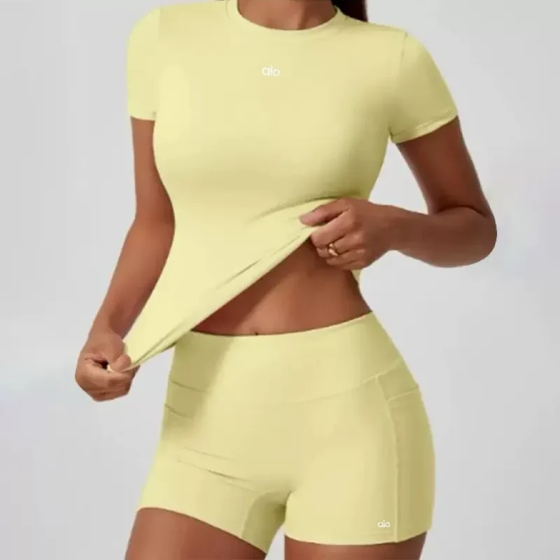 alo yoga airlift short yellow